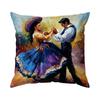 Mexican Dancer Folk Art Pillowcase Printed Polyester 45X45Cm Throw Pillowcover Decorative Sofa Cushion Pillowslip Home Decor