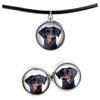 Dobermann, Doberman Pinscher, Dobie II – Jewelry with Your Photo Box, Set of Necklace and Earrings |