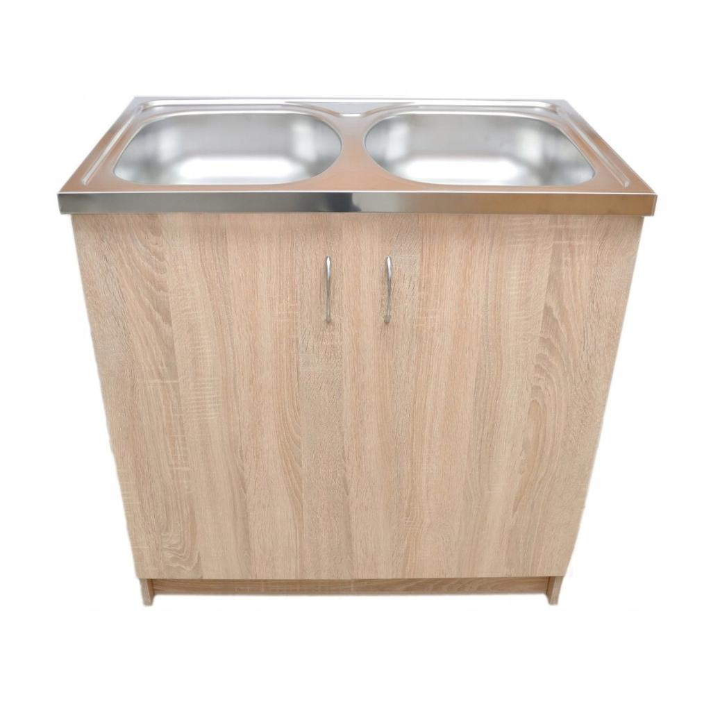 Sonoma Oak Kitchen Cabinet for Sink 80x50, Freestanding