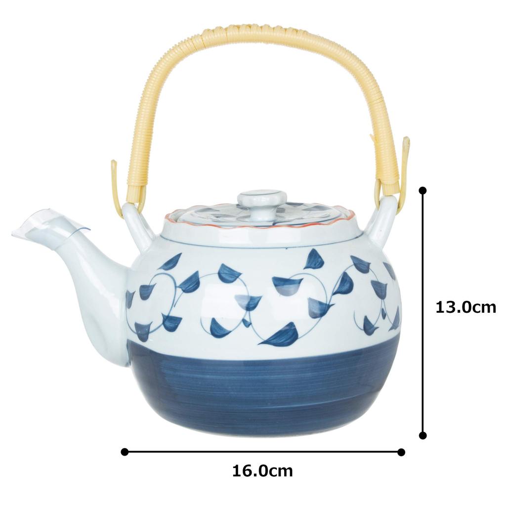 Gosu Karakusa No. 8 Teapot (Cup Net) [160 X 130mm, 1,500cc] Made In Japan, Japanese Tableware, Suitable for Restaurants, Inns, and Commercial Use
