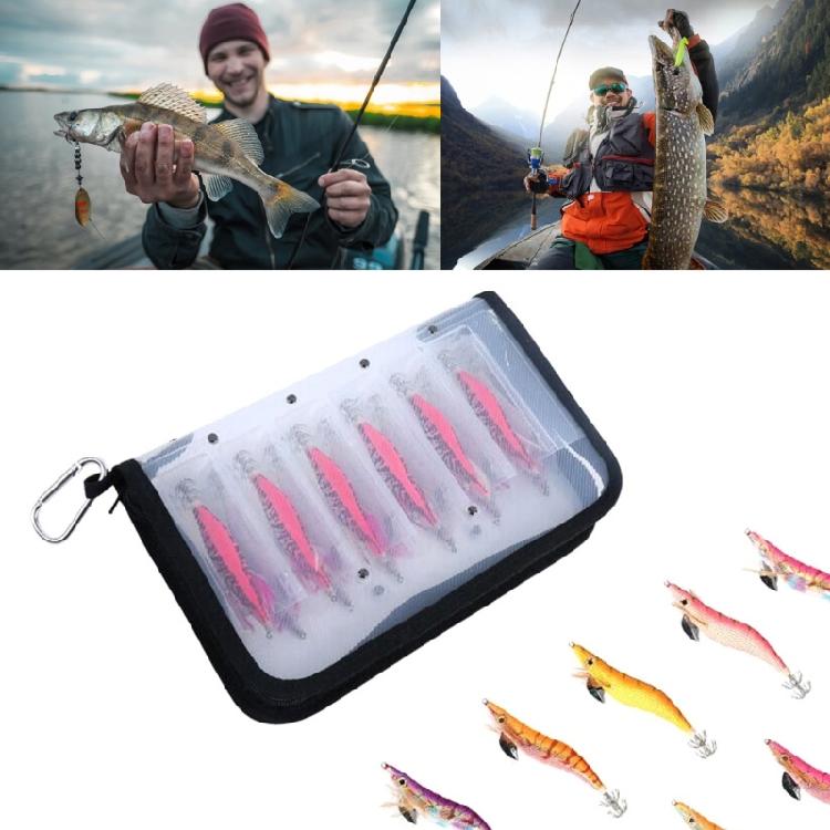 Waterproof Squid Jig Bag Both Side Storage Lure Case Holder Clear 12 Slots Compartment Lure Fishing Tackle Storage Pouch