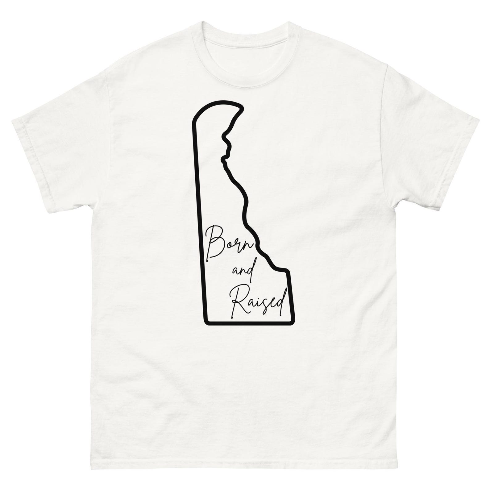 Must-Have Delaware Pride Tee: Authentic Born and Raised First State Unisex T-Shirt | Show Your Roots & Celebrate DE Heritage! (Black) M