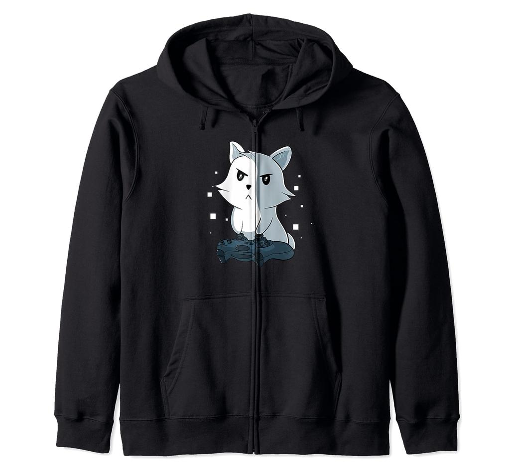 Video Game Zip Hoodie Cat, Game, Gamer,