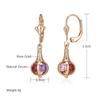 Kinel Multi Color Zircon Long Dangle Earrings For Women Luxury Rose Gold Color Bride Wedding Jewelry