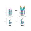 3D Printed Rabbit Eggs Ornament Animal Model Easter Rabbit Home Desktop Ornament Happy Easter Gift For Kids
