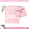 Hello Kitty Sanrio Pave anheng halskjede 16"+3" - Offisielt lisensiert halskjede smykker, gullbelagt, krystall