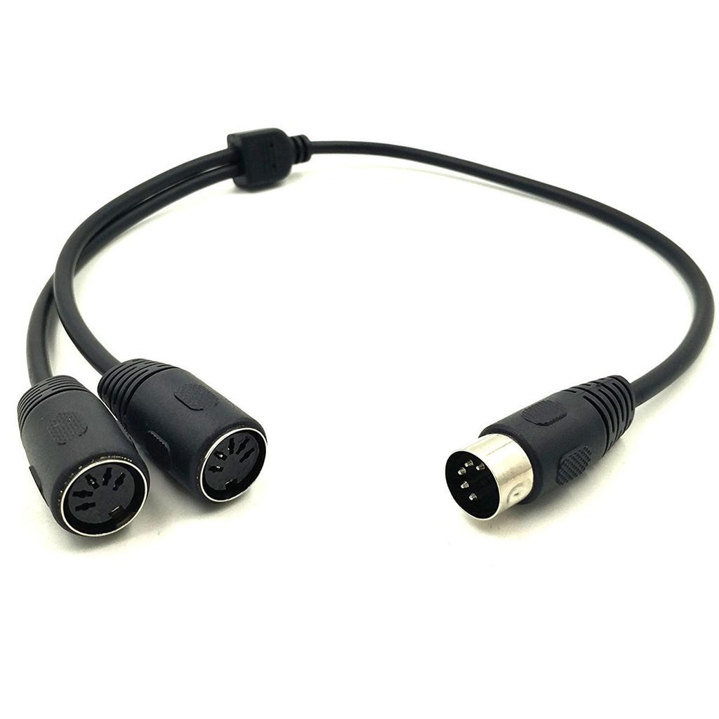 MIDI Sync Breakout Cable Male to Female DIN 5-Pin Splitter Y Adapter MIDI Cable