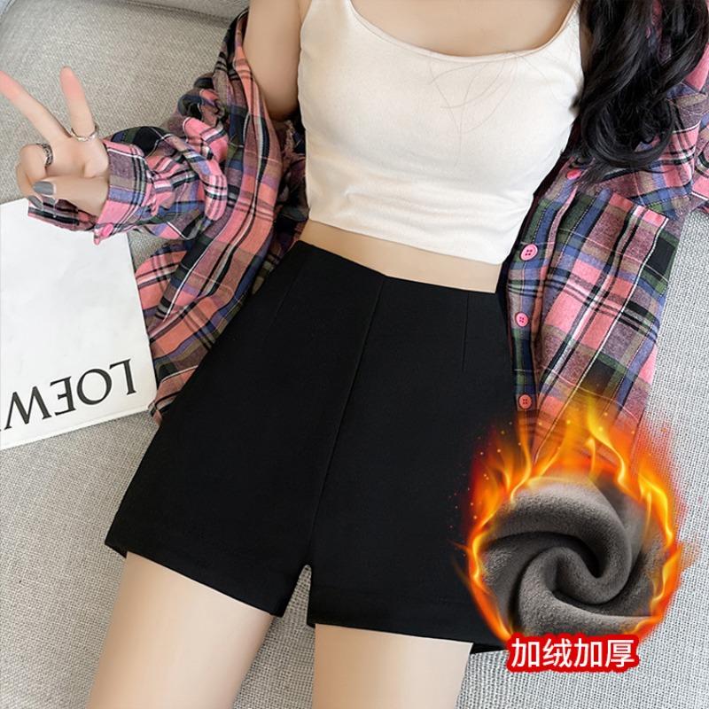 Black Sexy High-waisted Design Suit Shorts Women's Winter Small Slim High-end A-word Hot Pants