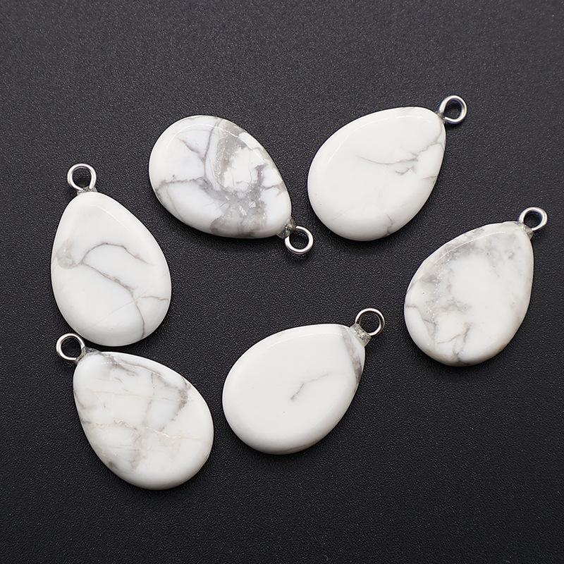 Natural Oval Crystal Stone Pendant Keychain - Simple & Creative Design