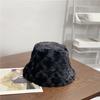 Korean Cute Fluffy Flower Fisherman Hat for Women Japanese Autumn and Winter Casual Versatile Cold Proof and Warm Basin Hat Showing Small Face