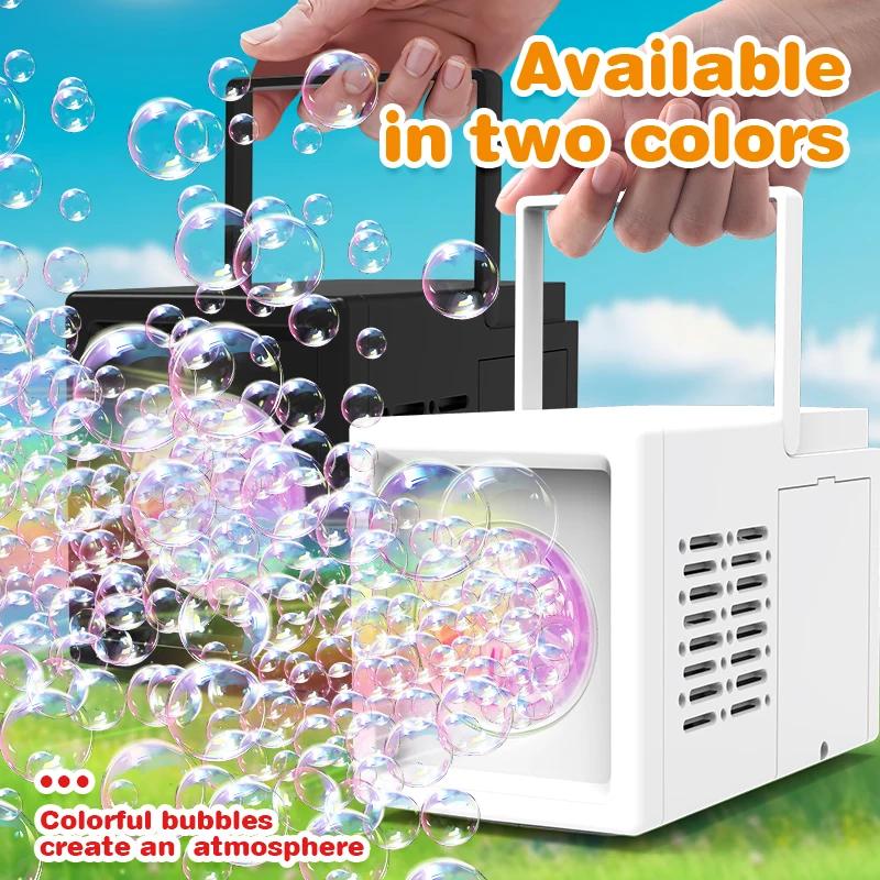 10 hole children's portable outdoor electric bubble machine, electric bubble gun toy no battery no bubble water