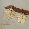 Vintage Gold Hollow Dangle Earrings for Women and Girls Festival Daily Wear Jewelry Gift
