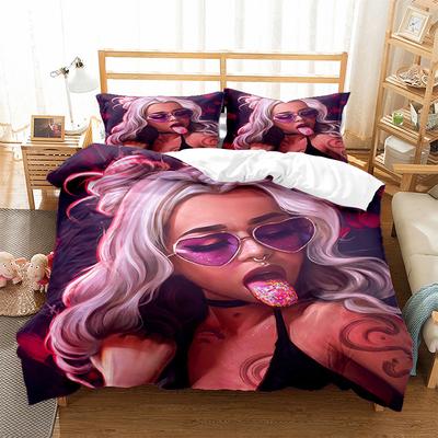 African Girl 3D Digital Printing Three-Piece Set Four-Piece Quilt Cover Sheets Can Be Printed