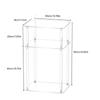 Clear Acrylic Side Table with 3 Shelves Sturdy 3 Layer Acrylic Table for Books Computers Easy Assembly Display Holder
