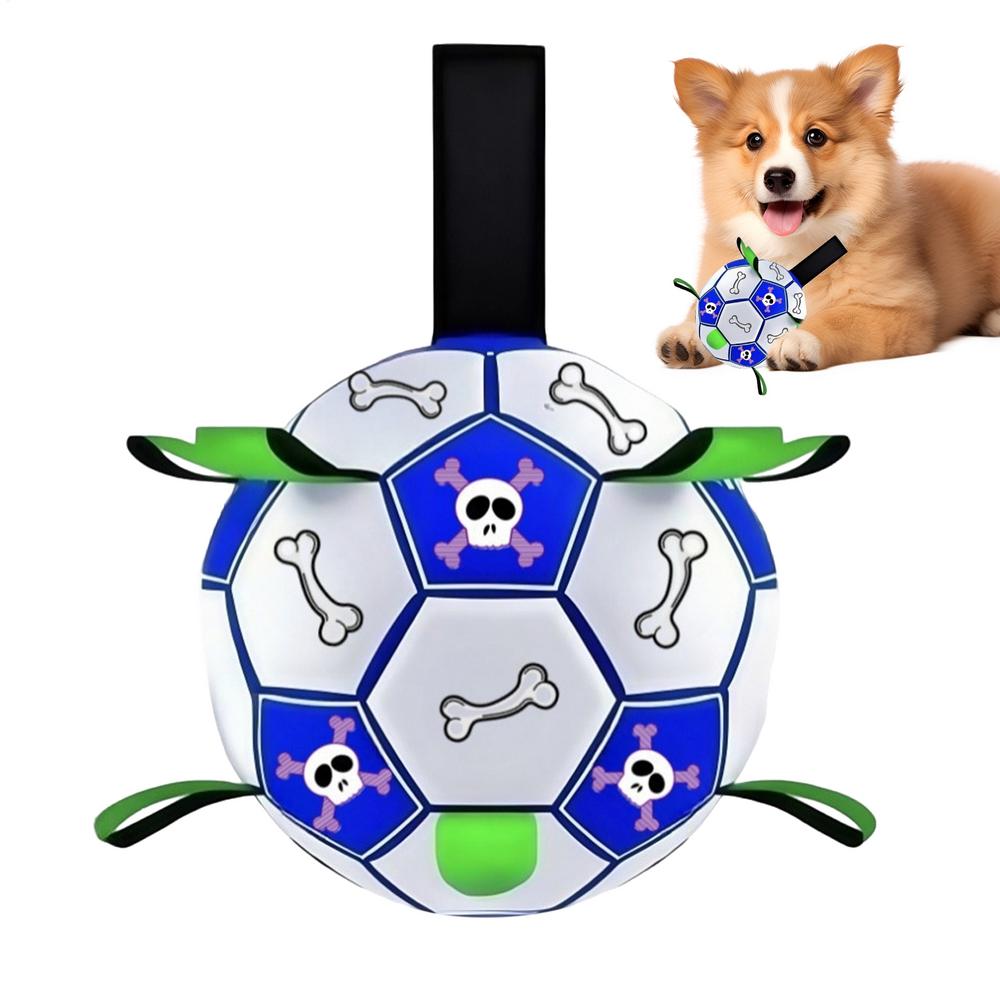 Dog Toy Ball Outdoor Dog Training Toy Soccer Ball Smallto Large Animals Tug Of War Companion For Backyard Lawn Yard Beach Garden