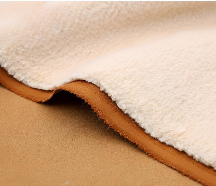Suede Velvet Composite Lamb Wool Fabric Winter Thickening Warm for Diy Sewing Clothing  Wholesale Cloth