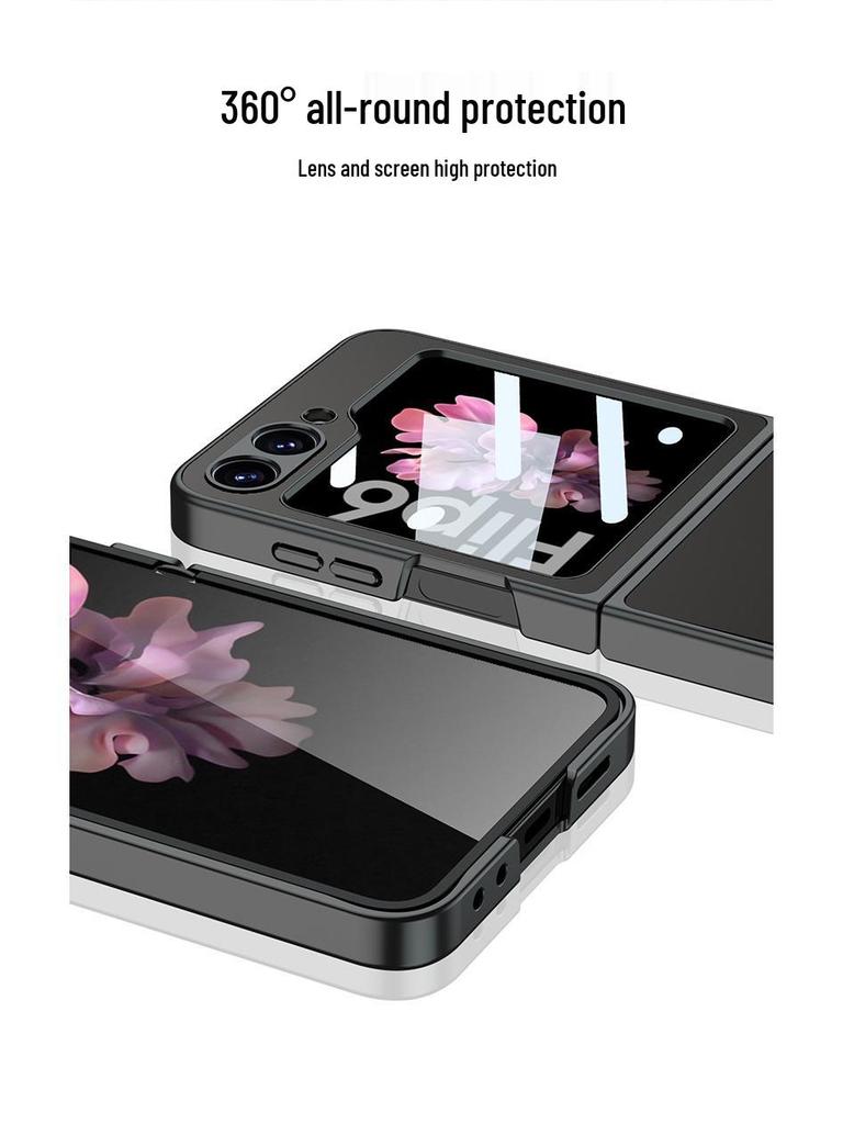 Samsung Z Flip6 AG Shell Foldable Case - Skin-Feel, Anti-Fall, Screen-Integrated