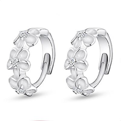 Women Korean Fashion Anti-allergy 925 Silver Plated Mini Cute Simple Hoop Earrings Female Ear Jewelry Earrings Christmas Gift