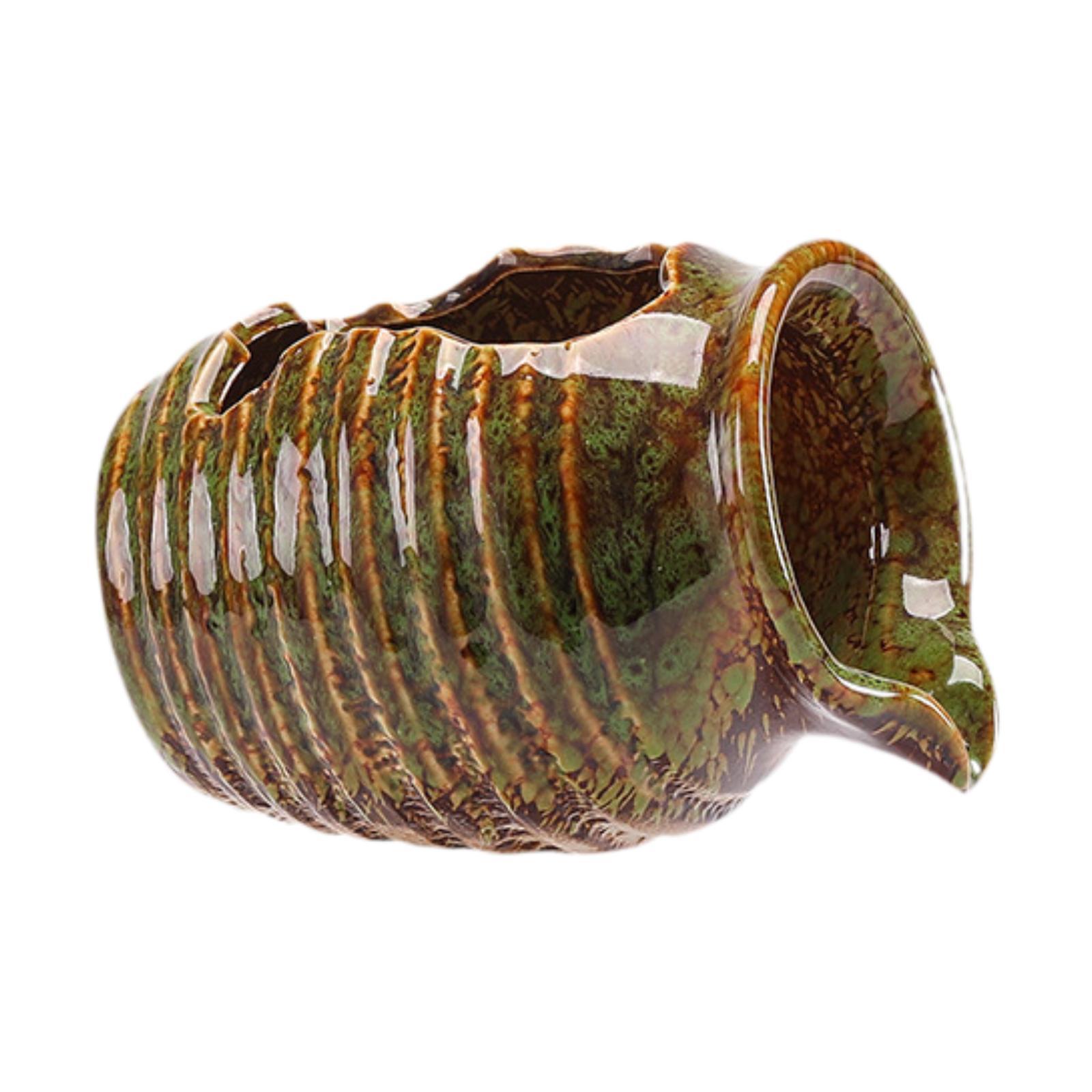 

Ceramic Table Fountain Pot Waterfall Jar Hydroponic Vase for Aquarium Room Garden Pond Ornament зелений