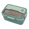 1500ml Lunchbox Hitzebeständige Plastik Bento Box Tragbare Lunchbehälter mit Essstäbchen Löffel für Studenten