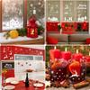 Klistermärke Jul - 9 dekorativa plattor för fönster glas spegel kylskåp elektrostatisk återanvändbar Phonillico®