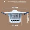 110-240v ceiling embedded 5.8GHZ ultra high power LED light with 6000W40A microwave radar induction switch