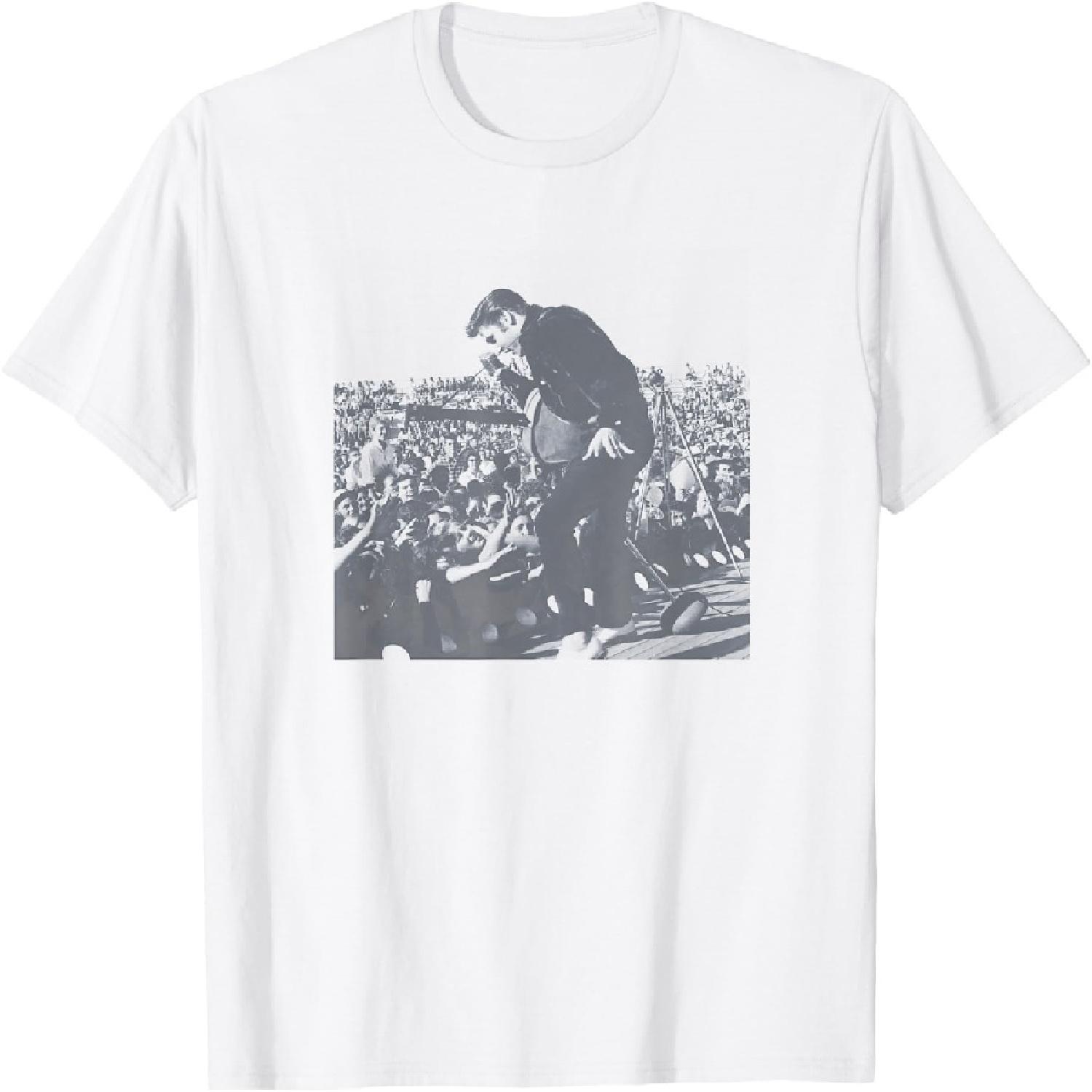 Футболка с фотографией Элвиса Пресли и толпой XXXXXL белый