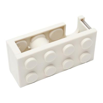 Tape Dispenser Cute Building Block Shape Easy Cutting Desk Tape Holder for School Office Study Room