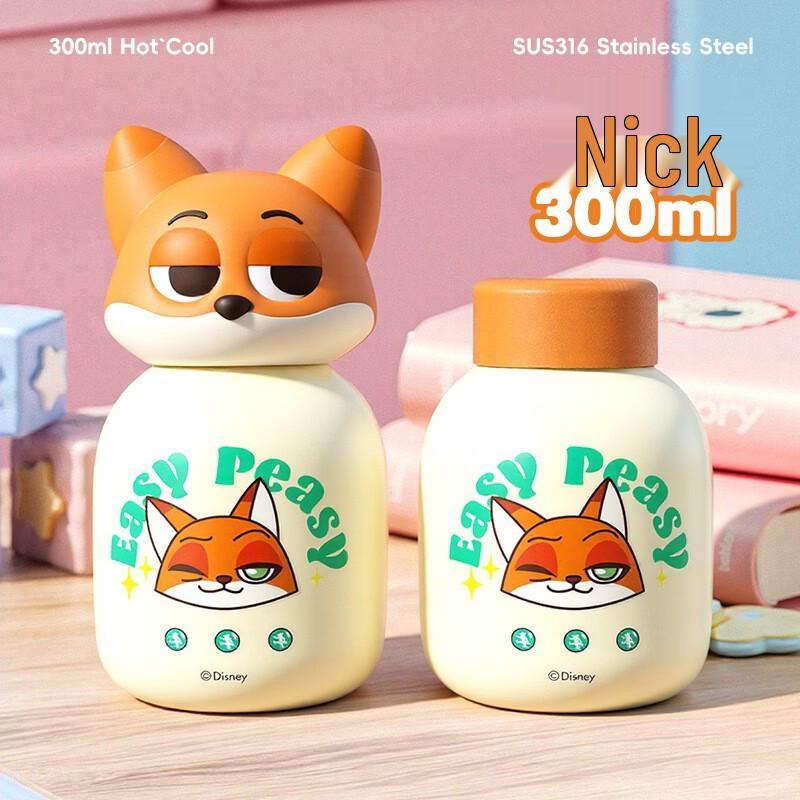 WZ Zootopia Couple Thermos Straw Cup