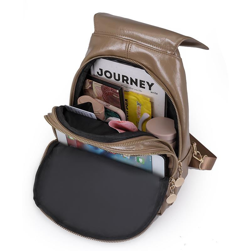 Plecak Wielofunkcyjny Colorblock Damski Mały Plecak z Zamkiem