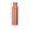 Pure Copper Leak Proof Bottle With Plain Matt Finish Design, Drinkware & Storage Purpose, Ayurvedic Health Benefits, Volume-600 ml