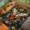 Luna Moth Rug Mystic Butterfly Rug Moonlit Floral Decor Carpet Living Room Rug Floral Home Garden Rug Gothic Floral Decor