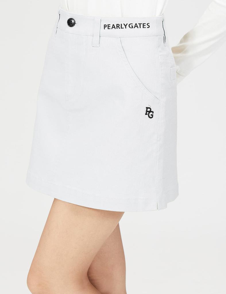 Skirt Dobby Deformed Diamond Pattern Stretch Washed 0 [PEARLY GATES] Women's C/Pu / 055-2234002 030_White [S]