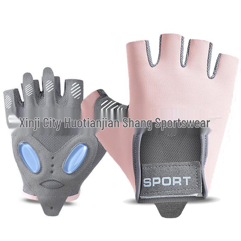 

Women s Breathable Anti-Slip Half Finger Fitness Gloves for Weightlifting & Kettlebell Training Small розовый