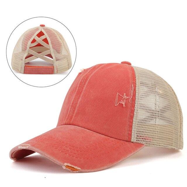 Buy Woman Cross Ponytail Baseball Cap 