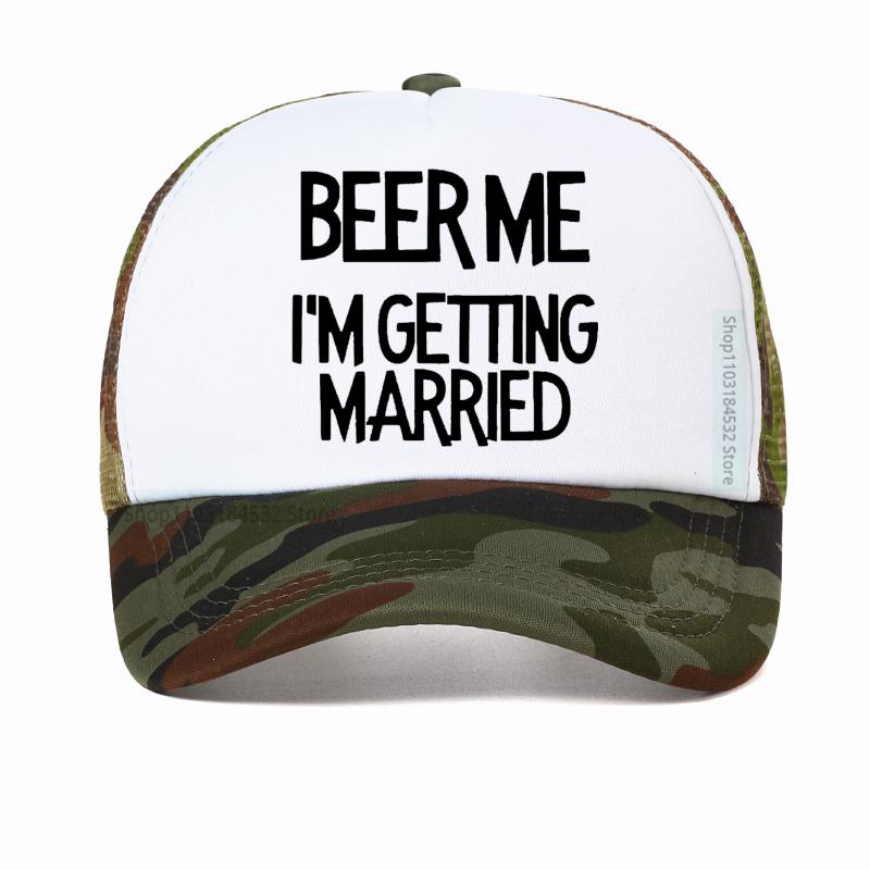 Funny Beer Me I'M Getting Married Baseball Cap Unisex Outdoors Visor Mesh Breathable Adjustable Trucker Dad Hat