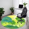 1pc Lotus Leaves Nature Office Round Area Rug,  Mat Suitable For Office, Under Office Chairs Bedroom Living Room Home Decor, Room Deco