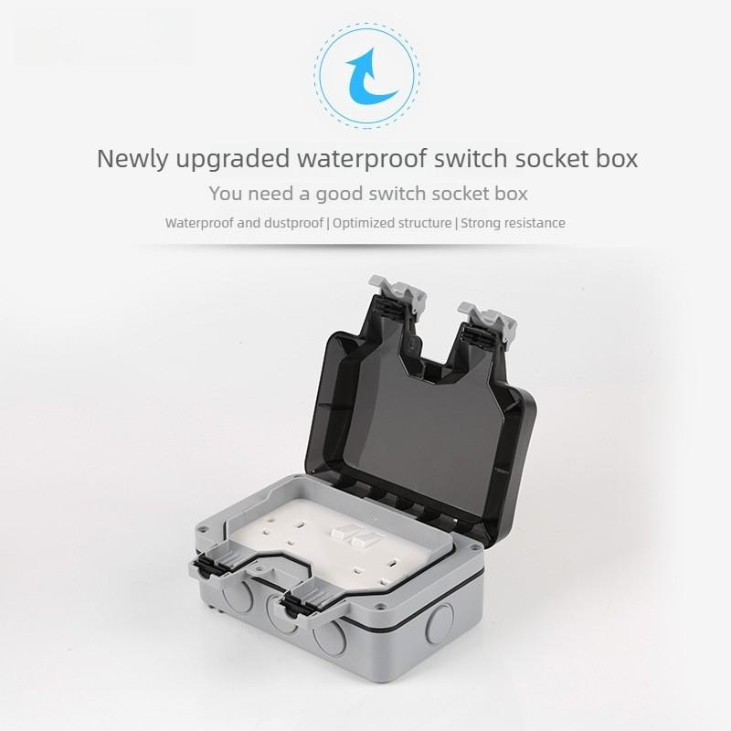 Boîtier Boîte de Commande Prise Étanche IP66 Extérieur Prise Extérieure Imperméable Prise de Chargement USB Protection contre les Fuites