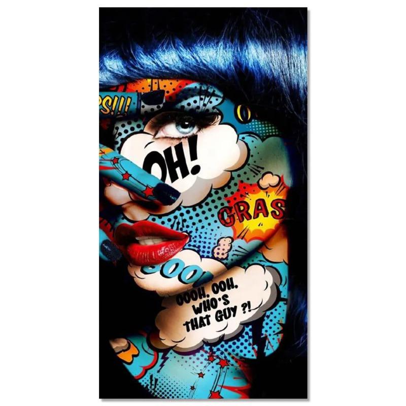 Graffiti Cool Girl Wall Art Poster Sexy Woman Abstract Trendy Mural Modern Home Decor Canvas Painting Pictures Print Decorations
