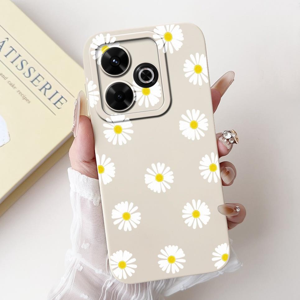 For Xiaomi Redmi 13 4G 5G Back Cover On Redmi13 5G Coque Funda Flower Butterfly Women Fashion Phone Case Liquid Silicone Shell