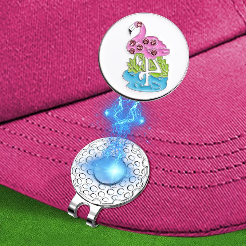 Golf Ball Markers With Hat Clips For Men Women Enamel Magnetic Baseball Cap Clips Golfer Removable Attaches Easily To Golf Cap