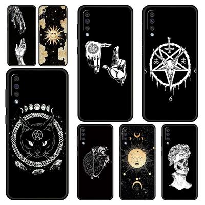 Moon Tarot Cat Aesthetic Phone Case For Samsung Galaxy A52 A50 A70 A10 A30 A40 A20S A20E A02S A12 A22 A72 A42 A32 5G A04s Cover