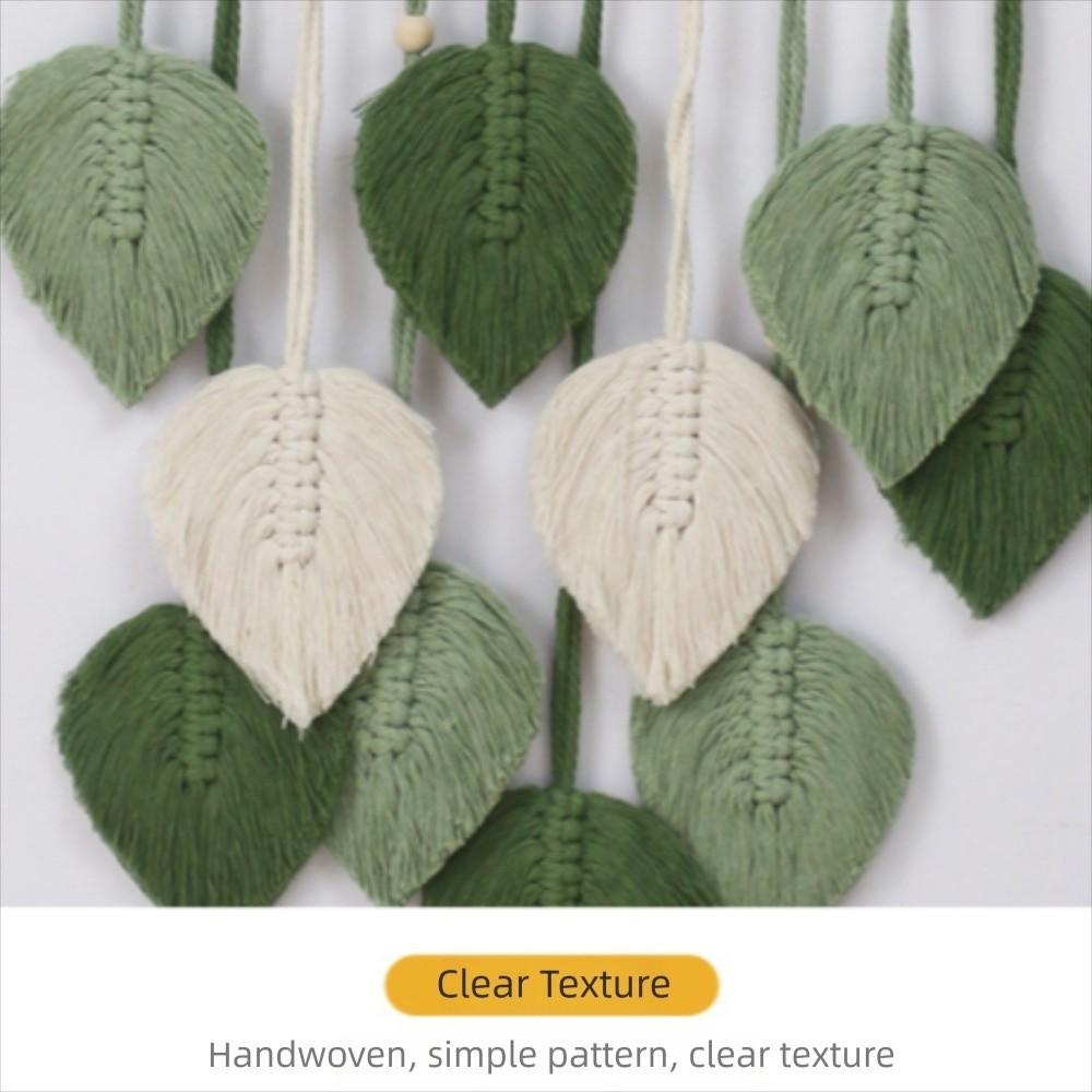 Handmade Boho Wall Decor Macrame Wall Hanging Pendant Creative Wall Art Leaf Tapestry  Homestay