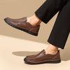 Fashion Autumn All-match Loafers Beef Tendon Sole Slip-On Genuine Leather Shoes Fashion Casual Shoes Business Men's Designer Men's Shoes