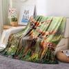 Deer Print Flannel Blanket, High quality Comfortable for All Seasons, Home Decor, Warmth and Comfort, Perfect for Christmas Gifts