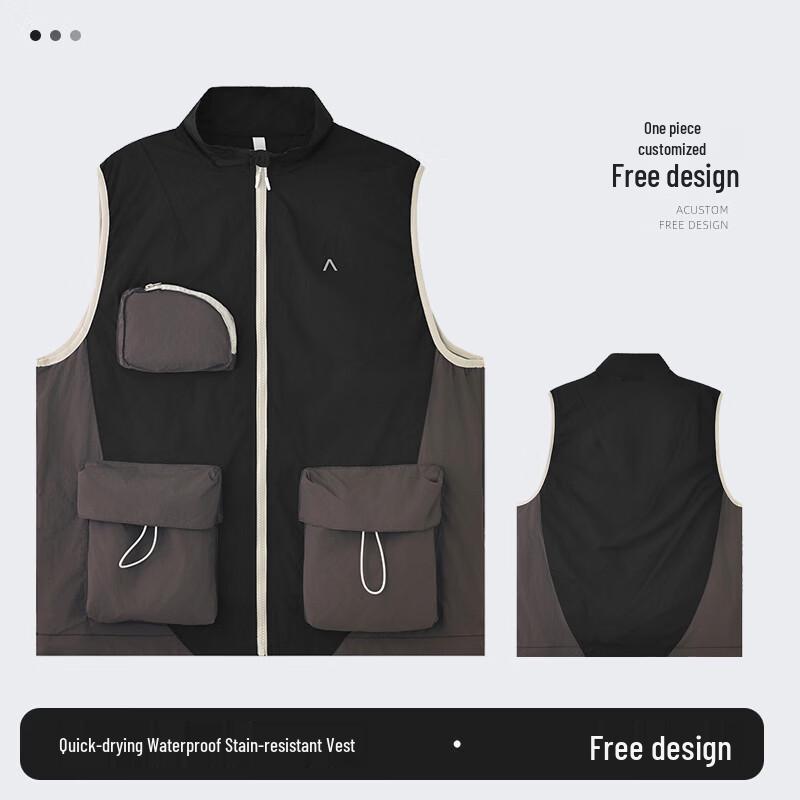 Multi-Pocket Quick-Dry Service Uniform Vest L