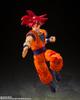 SHFiguarts Dragon Ball Super Super Saiyan God Son Goku - Zeul Saiyan adus de o inimă dreaptă - Aproximativ 140 mm PVC și ABS vopsit