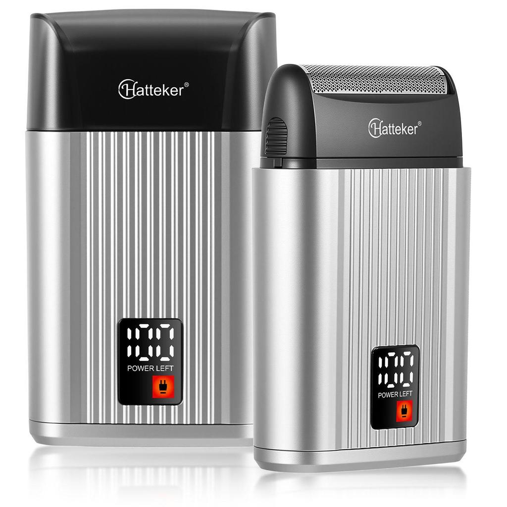 Hatteker Stainless Steel Floating Blade Shaver - USB-C Rechargeable Compact Grooming Tool