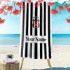 Name Personalisiertes Besiktas Motiv Strandtuch, Großes Weiches Schnelltrocknendes Handtuch für Strand Camping Schwimmen