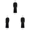 Medieval Stage Priest Cloak With Printed Design For Halloween Cosplay And Theater